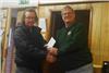 Nick Jones collecting 1st place prize from Secretary Ron Gough
 © Ste Gough